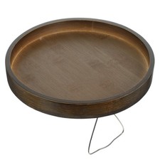  Table d'accoudoir de canapé en bambou, plateau de bras de canapé rond, plateau