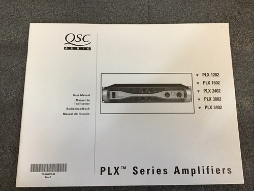 Qsc plx series - qsc, user