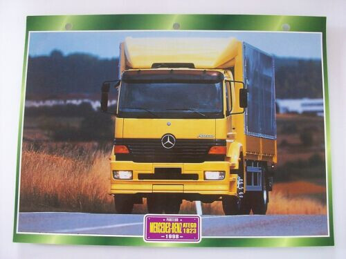 Carte fiche camion - carte, porteur