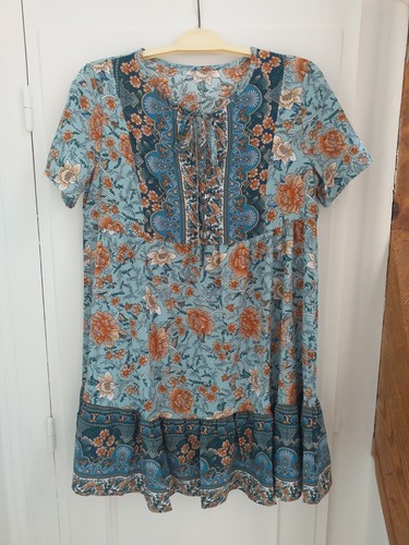 Robe fleurie bohème taille - robe, m