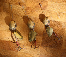 Peche  ancien  Rare LOT DE 3 leurres cuillers  VOBLEX 1940