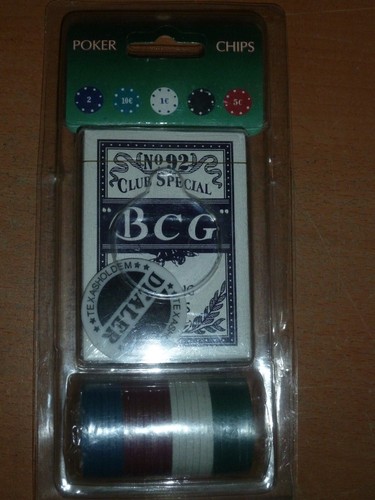 Jeu cartes poker - cartes, chips