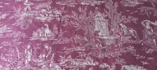 COUPON TISSU  AMEUBLEMENT TOILE DE JOUY  PIERRE FREY  VIOLINE ABREUVOIR