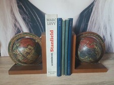 SERRE LIVRE MAPPEMONDE GLOBE TERRESTRE BOIS BUREAU 