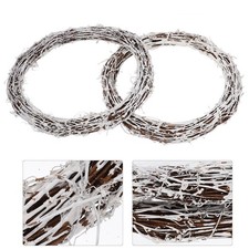  Cadre de couronne en rotin pour noël, 2 pièces, cadre de couronne brut, cercle