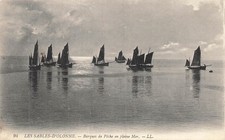 Les Sables-d'Olonne, les barques de pêche en pleine mer 27376 