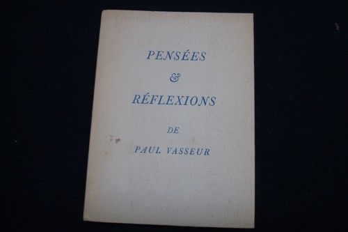 Vasseur paul pensées et - vasseur,