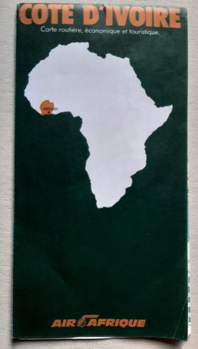 Côte ivoire carte routière - côte, d'ivoire