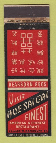 Matchbook cover hoe - -, sai