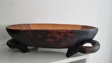 large tray, plate in wood. Africa bowl ,  Grand Plateau Assiette En Bois Afrique