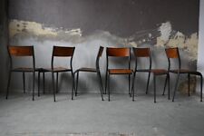 Lot de 6 Chaises Mullca 510 chaise d’école au design de style industriel vintage