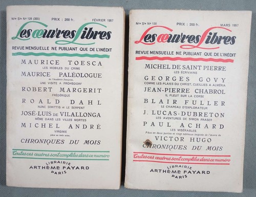 Lot les oeuvres - oeuvres, libres