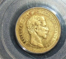 Guatemala : République Or 4 Pesos 1862-R AU50 PCGS.