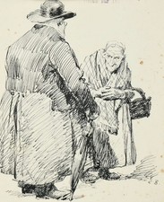 Femme âgée | dessin à la