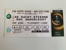 Ticket place match AS Saint Etienne RCS Anderlecht Europa league 2016 ASSE