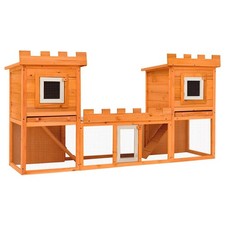 Clapier Large d'Extérieur avec Maison Double Lapin Cage d'Animaux vidaXL