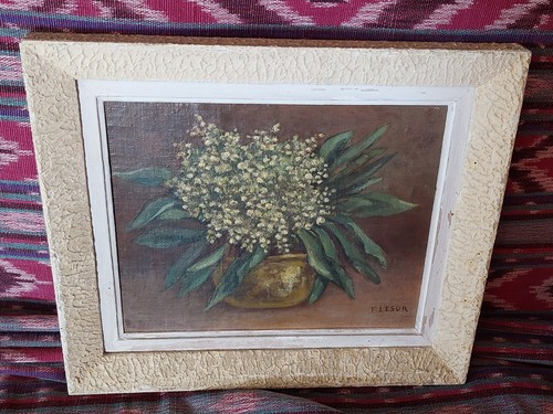 Lesur ancien tableau huile - f.,