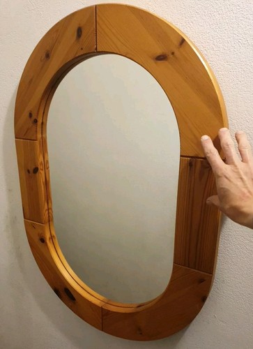Miroir bois massif vintage - bois,