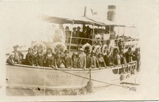 MARSEILLE photo-carte 1937 navette château d'if "bois-sauru" bateau