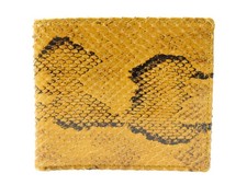 NEUF PORTE CARTES GUCCI 664784 EN CUIR DE PYTHON JAUNE WALLET CARDS HOLDER 1200€