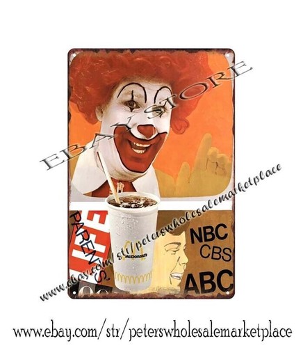 1969 ronald mcdonald metal tin - 1969,