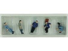 PREISER 5 conducteurs de chariot électrique - HO 1/87 - PREISER 10752