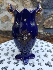 Fives Lille De Bruyn vase faïence décor émaillé