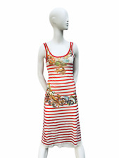 Jean-Paul Gaultier Ecru / Red Striped Dress Vintage / Soleil Collection Size M 