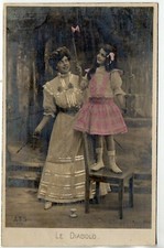 LE DIABOLO ancien jeu - Old Game vintage THE DIABOLO - mere et fille  4