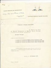 Baron Philippe de ROTHSCHILD carte visite autographe commande vin vigne vigneron
