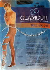 Collant contention GLAMOUR Relax 70d T 5 Stützstrumpfhose Gr. V (48-50) XL black