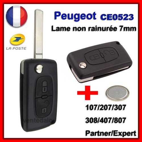 Coque plip clé pour peugeot - coque,