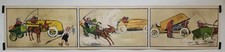 Fernel La course triptyque Circa 1920 Affiche Originale Automobile Caricature