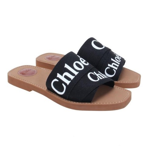 Chloe mules plates bois - bois, /
