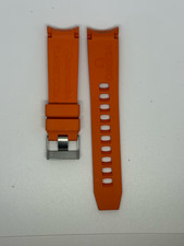 Bracelet de montre en caoutchouc orange Omega pour 45,5 mm Planet Ocean...