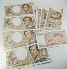 Lot billets francs France