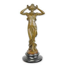 Statue Sculpture Bronze Art Déco Nouveau Femme Nymphe Vallée DSJK-35 Moderne