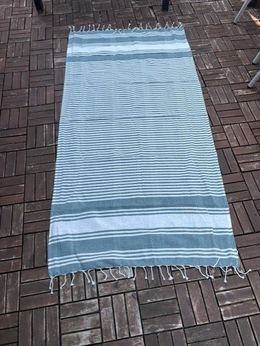 Fouta serviette plage grise - de,