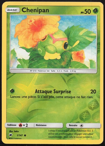 Carte pokémon chenipan - carte, 1/147