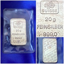 Lingot Argent pur PAMP 20g 999