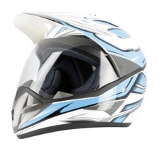 Casque Helmet Enduro Trail Aventure Moto / Quad  Homologué  S650 Graphic Bleu