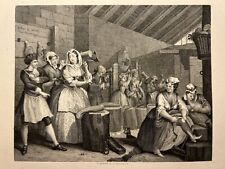 HARLOT'S PROGRESS CARICATURE 1833 WILLIAM HOGARTH GRAVURE ANCIENNE ACIER 27