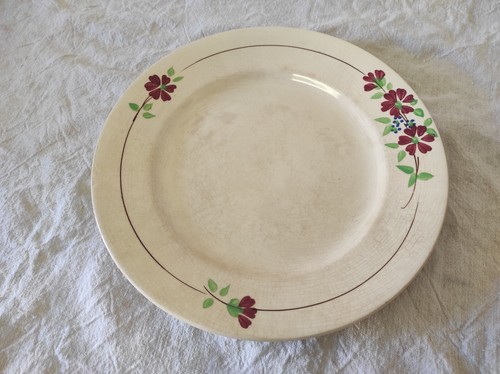 Ancien plat service rond - plat, en
