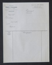 Facture Vierge  Champagne MOET