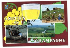 Carte multivues - Amitiés de la Champagne - Pressoir vendange moulin Verzenay
