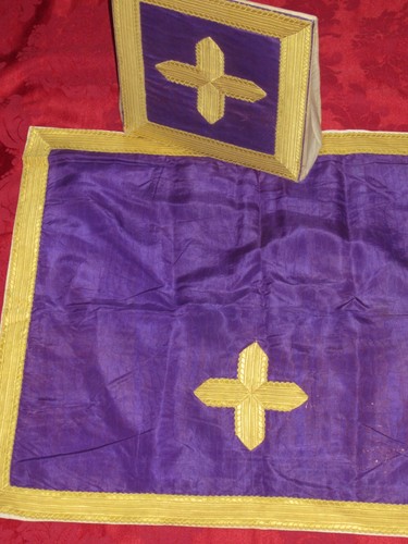 Pour chasuble violette soie - pour,