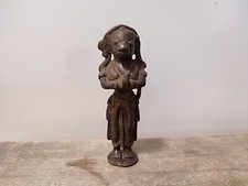 Statuette Figure Antique Vintage Bronze Dieu Hindoue God Hanuman Divinité Singe