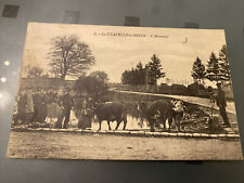 Ancienne Cpa La Chapelle La Reine L’abreuvoir Vache Paysan Carte Animee