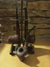 Lot de Pipes Vintage (Ropp Biarritz, St Claude) avec support état d'usage
