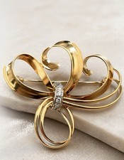 Broche Or 18 Carats Diamant